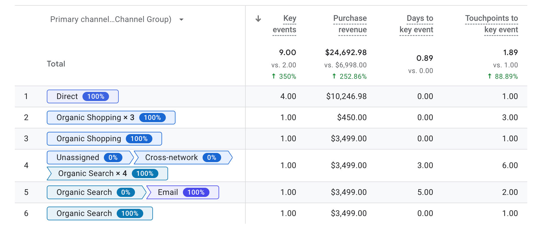 Google Analytics Conversion Path For Cold Plunge Brand